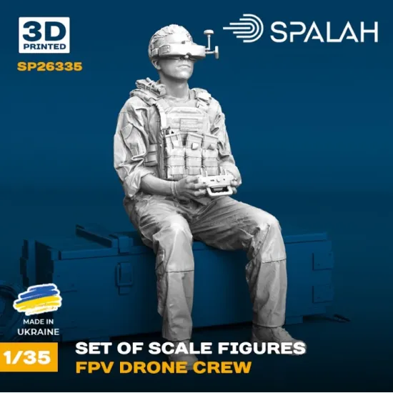 Spalah 26335 1/35 Set Of Figures Fpv Drone Crew 3d Printed
