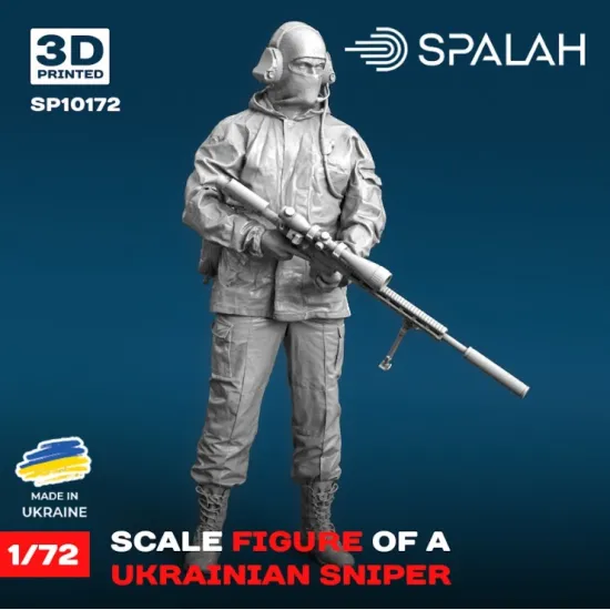 Spalah 10172 1/72 Figure Ukrainian Sniper Resin Model