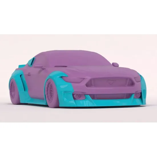 Diolex Dp24003 1/24 3d Print Clinched Flares 2015 Mustang Body Kit Transkit For Tamiya
