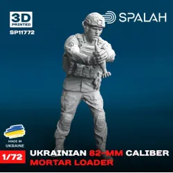 Spalah 11772 1/72 Figure Ukrainian 82-mm Caliber Mortar Loader Resin Model