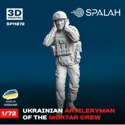 Spalah 11872 1/72 Figure Ukrainian Artilleryman Of The Mortar Crew Resin Model