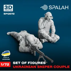 Spalah 12072 1/72 Set Of Figures Ukrainian Sniper Couple Figures Model Kit