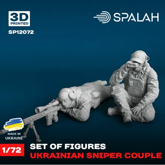 Spalah 12072 1/72 Set Of Figures Ukrainian Sniper Couple Figures Model Kit
