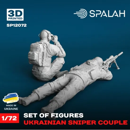 Spalah 12072 1/72 Set Of Figures Ukrainian Sniper Couple Figures Model Kit