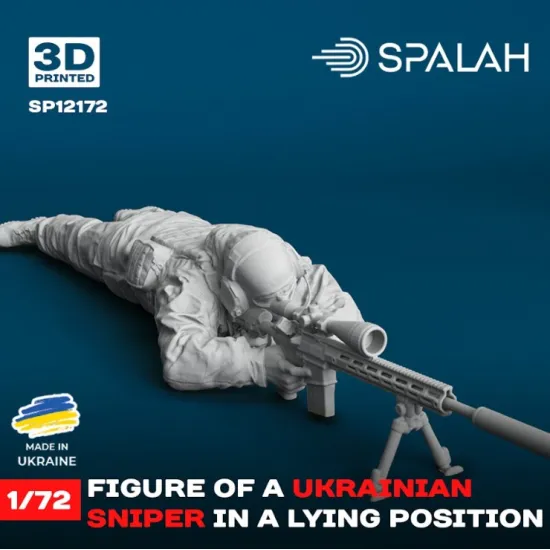 Spalah 12172 1/72 Figure Ukrainian Sniper In A Lying Position Model Kit