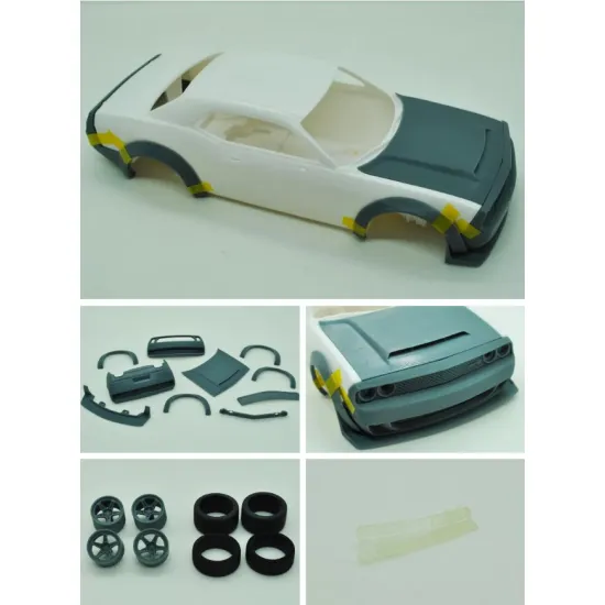 Diolex Dp24072 1/25 3d Print 2018 Dodge Challenger Srt Hellcat Demon Widebody Transkit For Amt