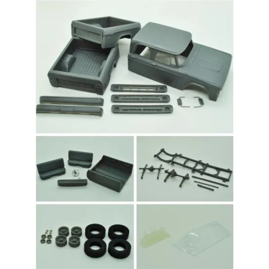 Diolex Dp24084 1/25 3d Print Resin Not Cast Kit Dodge W200 Power Wagon Crew Cab 1970