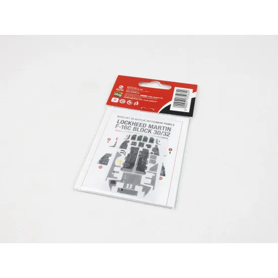 Red Fox Qs-32063 1/32 3d Decal For F-16c Block 30/32 Instrument Panel For Tamiya