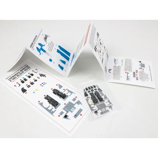 Red Fox Qs-32069 1/32 3d Decal For F-16c Block 40/42 Instrument Panel For Tamiya