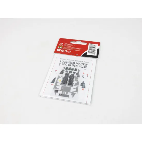 Red Fox Qs-32069 1/32 3d Decal For F-16c Block 40/42 Instrument Panel For Tamiya