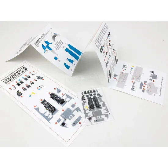 Red Fox Qs-32071 1/32 3d Decal For F-16c Block 50/52 Instrument Panel For Tamiya