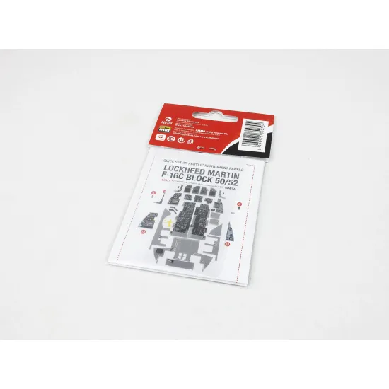 Red Fox Qs-32071 1/32 3d Decal For F-16c Block 50/52 Instrument Panel For Tamiya