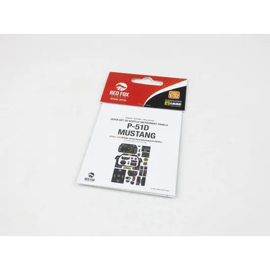 Red Fox Qs-32152 1/32 3d Decal P-51d Mustang Updated Instrument Panel For Revell