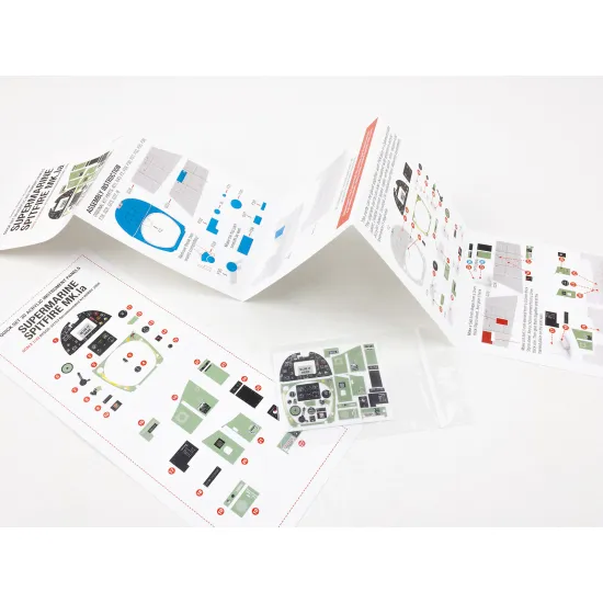 Red Fox Qs-32153 1/32 3d Instrument Panel Supermarine Spitfire Mk.ia For Hobby 2000