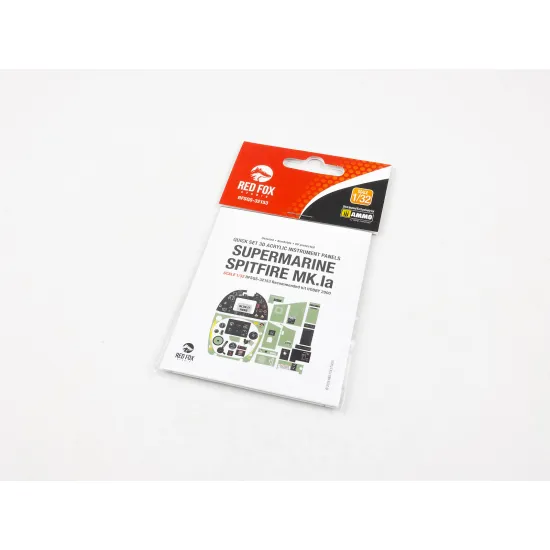 Red Fox Qs-32153 1/32 3d Instrument Panel Supermarine Spitfire Mk.ia For Hobby 2000
