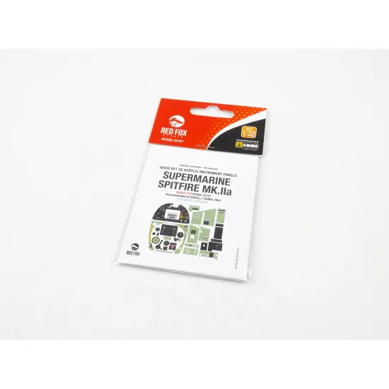 Red Fox Qs-32157 1/32 3d Instrument Panel Supermarine Spitfire Mk.iia For Hobby 2000