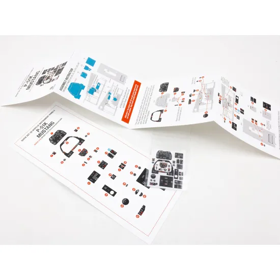 Red Fox Qs-32167 1/32 3d Instrument Panel North American P-51k Mustang For Sws