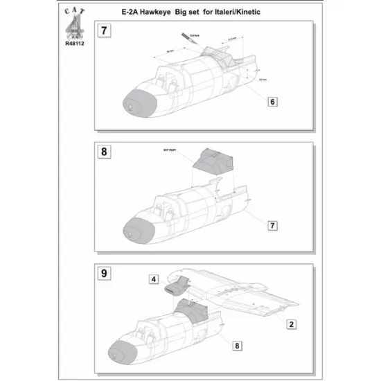 Cat4-r48112 1/48 E-2a Hawkeye Big Set For Kinetic/Italeri Conversion Kit
