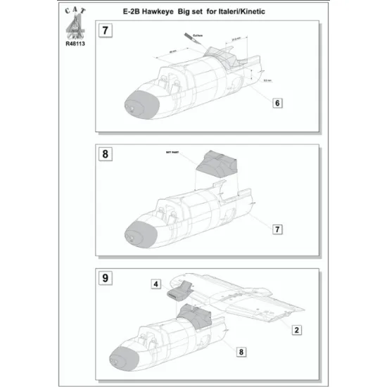 Cat4-r48113 1/48 E-2b Hawkeye Big Set For Kinetic/Italeri Conversion Kit