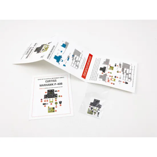 Red Fox Qs-32172 1/32 3d Decal Instrument Panel For P-40b Warhawk For Gwh