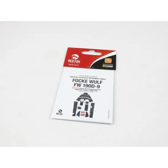 Red Fox Qs-32174 1/32 3d Decal Instrument Panel For Focke Wulf Fw 109d-9 For Hasegawa Revell Hobby 2000