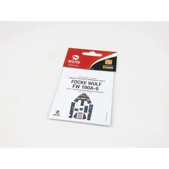 Red Fox Qs-32175 1/32 3d Decal Instrument Panel Focke Wulf Fw 190a-6 Hasegawa