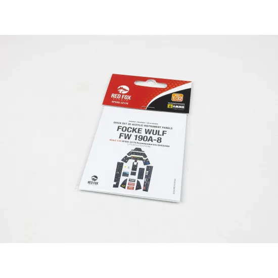 Red Fox Qs-32176 1/32 3d Decal Instrument Panel Focke Wulf Fw 190a-8 Hasegawa