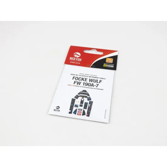 Red Fox Qs-32178 1/32 3d Decal Instrument Panel Focke Wulf Fw 190a-7 Hasegawa