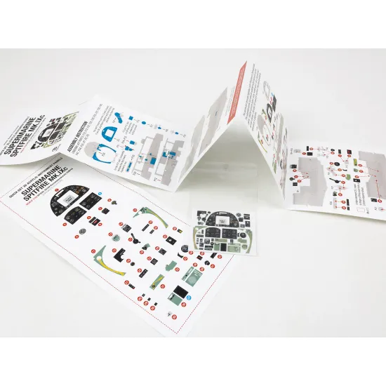 Red Fox Qs-32188 1/32 3d Decal Instrument Panel For Spitfire Mk.ixc For Tamiya