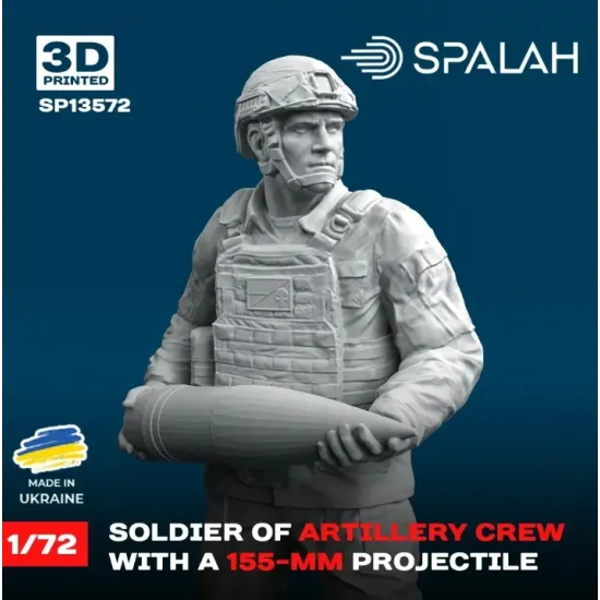 Spalah 13572 1/72 Figure Charger With A 155-mm Projectile Of M777 Howitzer