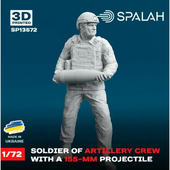 Spalah 13572 1/72 Figure Charger With A 155-mm Projectile Of M777 Howitzer