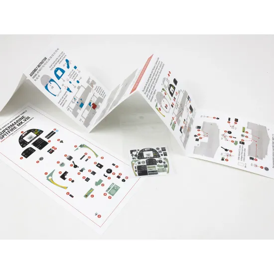 Red Fox Qs-32189 1/32 3d Decal Instrument Panel For Supermarine Spitfire Mk.viii For Tamiya