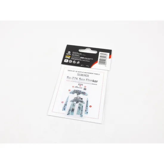 Red Fox 48024 1/48 3d Instrument Panel Sukhoi Su-27k Sea Flanker For Minbase