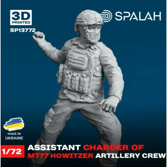 Spalah 13772 1/72 Figure Assistant Charger Of M777 Howitzer Model Kit
