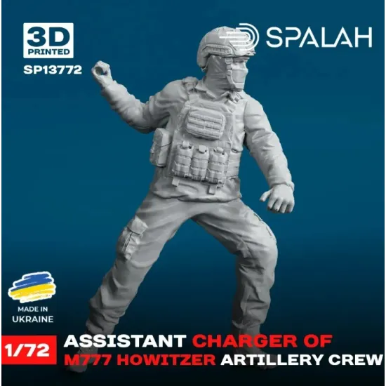 Spalah 13772 1/72 Figure Assistant Charger Of M777 Howitzer Model Kit