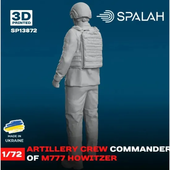 Spalah 13872 1/72 Figure Artillery Crew Commander Of M777 Howitzer Model Kit