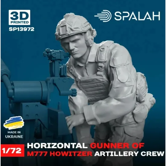 Spalah 13972 1/72 Figure Horizontal Gunner Of M777 Howitzer Model Kit