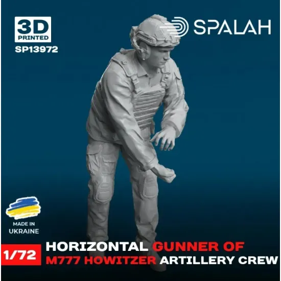 Spalah 13972 1/72 Figure Horizontal Gunner Of M777 Howitzer Model Kit
