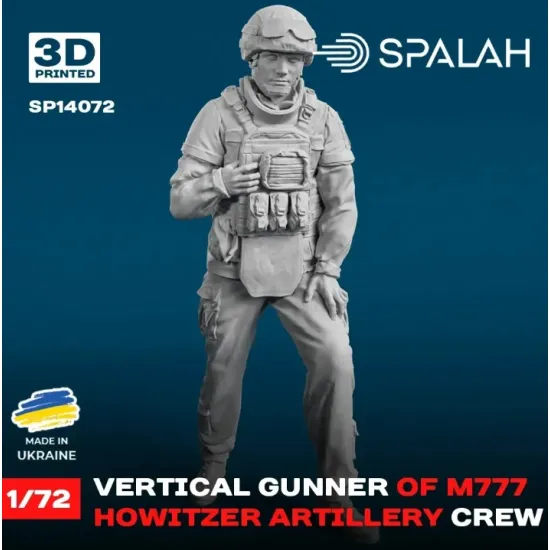 Spalah 14072 1/72 Figure Vertical Gunner Of M777 Howitzer Model Kit