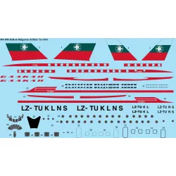 26decals 144-1106 1/144 Balkan Bulgarian Airlines Early Tupolev Tu-134a Laser Decal