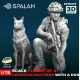 Spalah 19472 1/72 Figure Ukrainian Partisan With A Dog Resin Model Kit