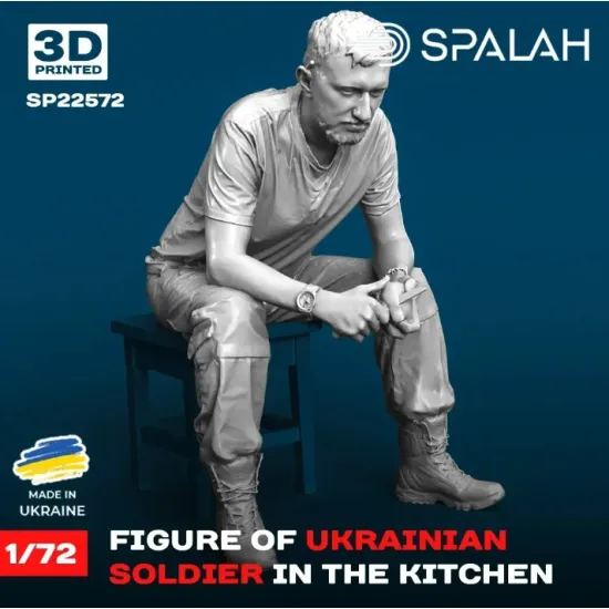 Spalah 22572 1/72 Figure Ukrainian Soldier In The Kitchen Resin Model Kit