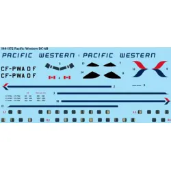 26decals 144-1172 1/144 Pacific Western Douglas Dc-6b Laser Decal