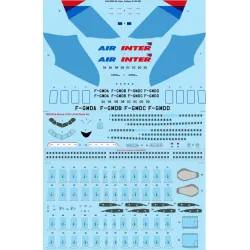 26decals 144-1188 1/144 Air Inter Airbus A330-300 Laser Decal