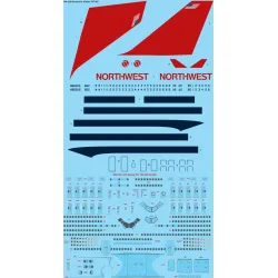 26decals 144-1210 1/144 Northwest Boeing 747-400 Laser Decal