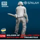 Spalah 24472 1/72 Figure Soldier Of Artillery Crew With A 100-mm Projectile Resin Model Kit