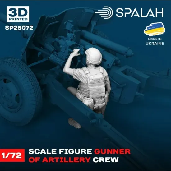 Spalah 25072 1/72 Figure Gunner Of Artillery Crew Resin Model Kit
