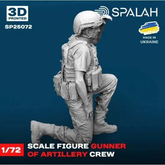 Spalah 25072 1/72 Figure Gunner Of Artillery Crew Resin Model Kit