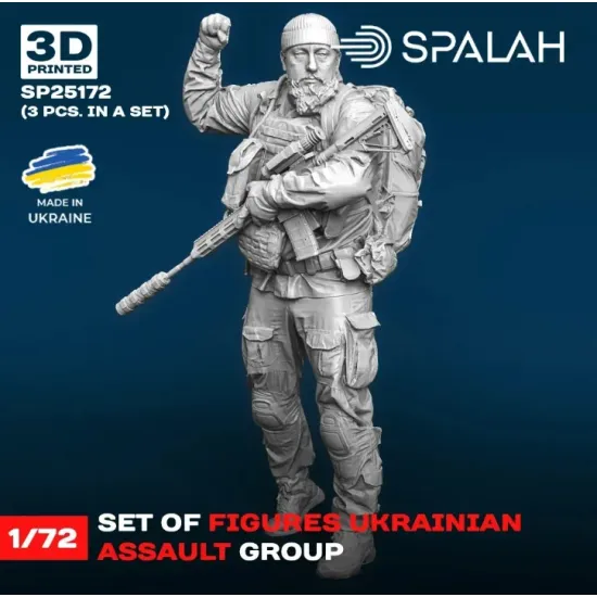 Spalah 25172 1/72 Set Of Figures Ukrainian Assault Group Resin Model Kit