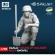 Spalah 25472 1/72 Figure Soldier With A Shovel Resin Model Kit
